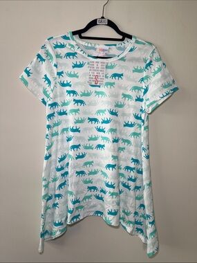 LuLaRoe Melissa Cat Print Tunic Top